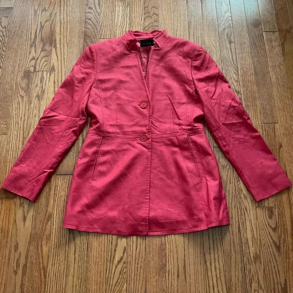 Akris Red Two Button Blazer Sz 6